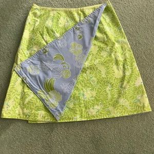 Lilly Pulitzer White Label reversible wrap skirt sz2
